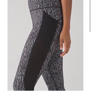 Lululemon Black Speckled Mesh Leggings